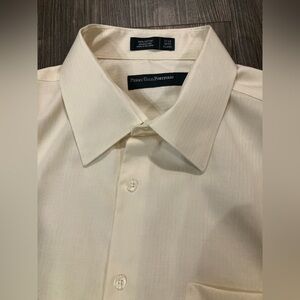 🌟 2/$22 🌟Perry Ellis Wrinkle Free XL Yellow Button Down Dress Shirt 17.5-32/33